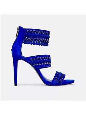 Vince Camuto Cobalt Blue Heels With Silver Accents
